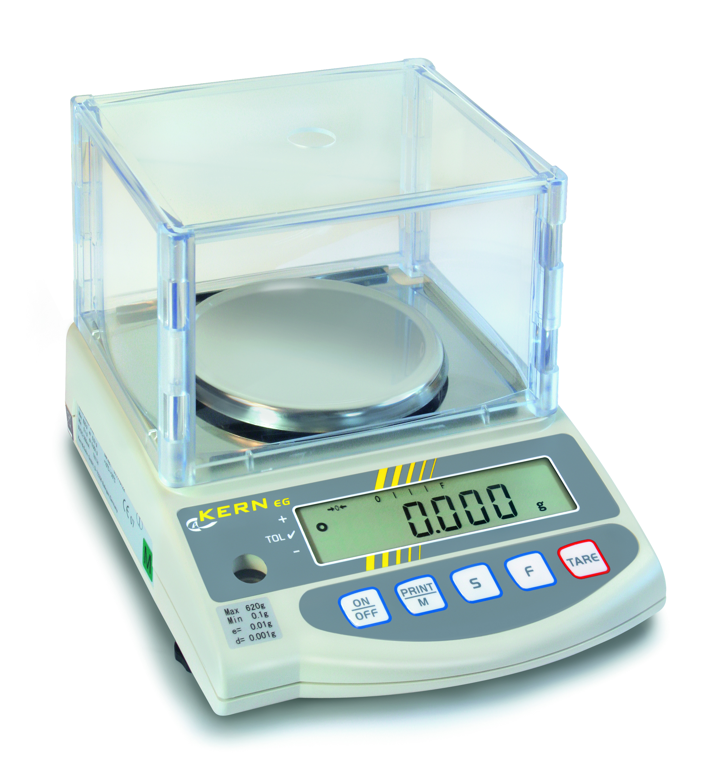 EW 2200-2NM EW 2200-2NM Precisieweegschaal 0,01 g : 2200 g EW 2200-2NM Precisieweegschaal 0,01 g : 2200 g De klassieker met het robuuste stemvork-meetsysteem .  alleen EG-NM: Interne justeerschakeling met de draaiknop aan de zijkant. Waarborgt grote nauwkeurigheid en maakt standplaatsonafhankelijk.  alleen EW-NM: Justeerprogramma CAL voor precisieafstelling d.m.v. een extern testgewicht. Capaciteitsaanduiding: Een oplopende lichtband geeft het nog beschikbare weegbereik aan. Nauwkeurig tellen: De automatische referentieoptimalisering verbetert trapsgewijs de gemiddelde waarde van het gewicht van het deel. Optellen van dezelfde teldelen. Windbescherming standaard voor modellen met weegplateau afmeting Ø 118 mm. Afneembaar deksel met opening om te pipetteren, weegruimte BxDxH 158x130x78 mm| img-hr-eg-n-118mm.jpg